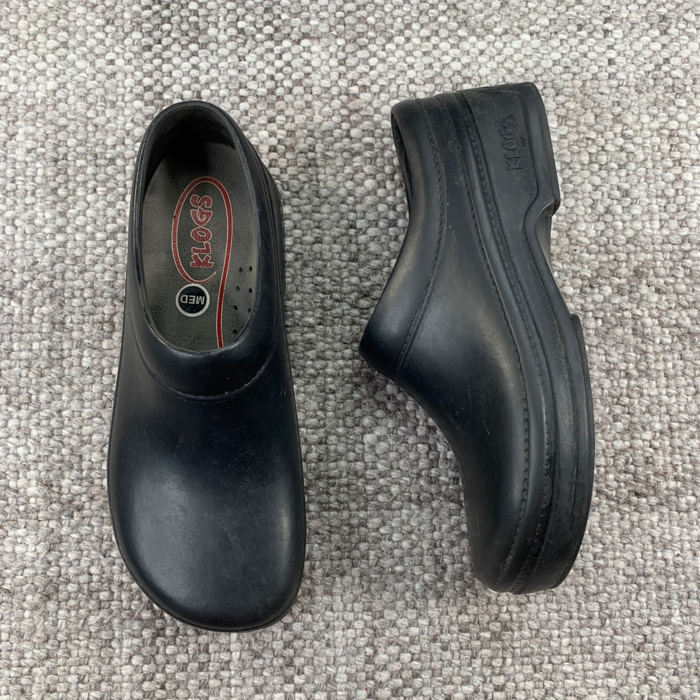 Klogs USA Polyurethane Clogs Women Medium Black Slip Resistant Nursing Shoes 8.5